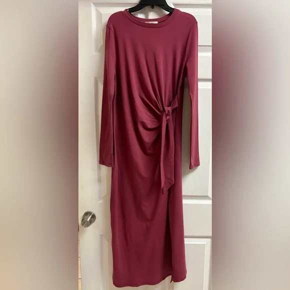 Anthropologie Daily Practice tie breaker long sleeve midi dress - Picture 2 of 5